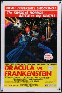 5y1123 DRACULA VS. FRANKENSTEIN 1sh 1971 monster art of the kings of horror battling to the death!