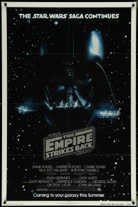 5y1130 EMPIRE STRIKES BACK NSS style advance 1sh 1980 George Lucas classic, Darth Vader in space!