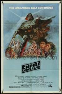 5y1131 EMPIRE STRIKES BACK style B NSS style 1sh 1980 George Lucas classic, art by Tom Jung!