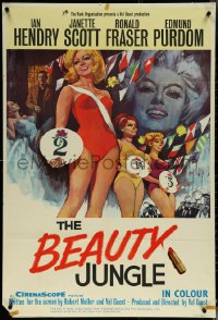 5y0518 BEAUTY JUNGLE English 1sh 1966 beauty pageant winner Janette Scott in Beauty Jungle!