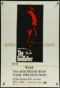 5y0528 GODFATHER English 1sh 1972 silhouette art of Marlon Brando, Francis Ford Coppola classic!