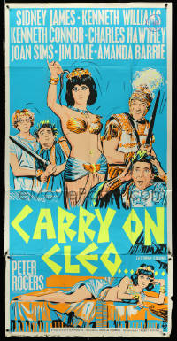 5y0535 CARRY ON CLEO English 3sh 1964 Amanda Barrie as Cleopatra & Kenneth Williams as Caesar, rare!