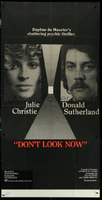 5y0538 DON'T LOOK NOW English 3sh 1973 Julie Christie, Sutherland, Nicolas Roeg, day-glo title!