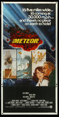 5y0539 METEOR English 3sh 1979 Sean Connery, Natalie Wood, different art with WTC by Tanenbaum!