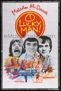 5y0542 O LUCKY MAN English 40x60 1973 3 images of Malcolm McDowell, directed by Lindsay Anderson!