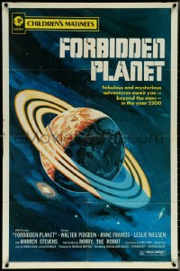 5y1154 FORBIDDEN PLANET 1sh R1972 fabulous and mysterious adventures await you in the year 2200!