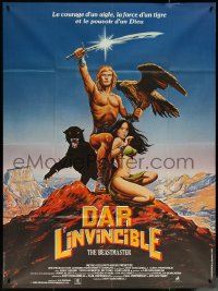 5y0184 BEASTMASTER French 1p 1983 different Djivanides art of Marc Singer & sexy Tanya Roberts!