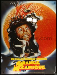 5y0190 CLOCKWORK ORANGE French 1p R1982 Stanley Kubrick classic, different art of Malcolm McDowell