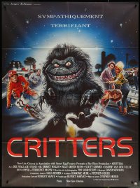 5y0193 CRITTERS French 1p 1986 great completely different art of cast & monsters by Enzo Sciotti!