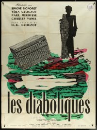 5y0194 DIABOLIQUE French 1p R1950s Henri-Georges Clouzot's Les Diaboliques, art by Raymond Gid!