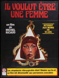 5y0199 ET IL VOULUT ETRE UNE FEMME French 1p 1981 great Jordan art, transsexual documentary, rare!