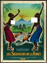 5y0221 MASTERS OF THE CONGO JUNGLE style A French 1p 1960 Grinsson art of obligatory topless native women!