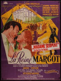 5y0233 QUEEN MARGOT French 1p 1954 Jeanne Moreau, completely different romantic artwork!