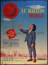 5y0236 RED BALLOON French 1p 1956 Albert Lamorisse's children's classic La Ballon Rouge, Porr't art!