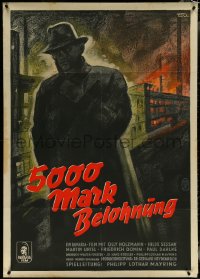 5y0512 FUNFTAUSEND MARK BELOHNUNG German 34x48 1942 Siegfried Karl Trieb noir art, ultra rare!