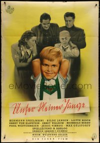 5y0514 UNSER KLEINER JUNGE German 37x54 1941 Rehak art of boy & his 3 possible dads, ultra rare!