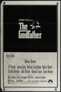 5y1171 GODFATHER 1sh 1972 Brando, Pacino, Francis Ford Coppola crime classic, S. Neil Fujita art!