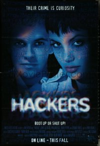 5y1183 HACKERS advance 1sh 1995 Jonny Lee Miller, young sexy Angelina Jolie, sci-fi!