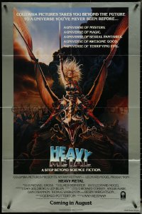 5y1190 HEAVY METAL teaser 1sh 1981 classic musical animation, Chris Achilleos fantasy art!