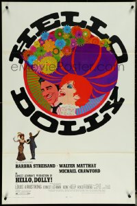 5y1191 HELLO DOLLY 1sh 1969 Barbra Streisand & Walter Matthau by Richard Amsel, Roadshow!