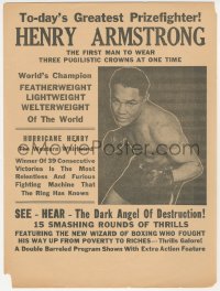 5y0438 HENRY ARMSTRONG herald 1940s The Dark Angel of Destruction, world champion boxing!