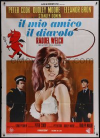 5y0615 BEDAZZLED Italian 1p 1968 Moore, sexy Raquel Welch, different devil art & images, ultra rare!