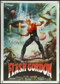 5y0354 FLASH GORDON Italian 1p 1980 different art of Sam Jones by Renato Casaro!