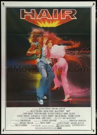 5y0367 HAIR Italian 1p 1979 Milos Forman, Treat Williams, cool rare different Bob Peak art!