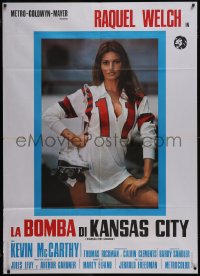 5y0372 KANSAS CITY BOMBER Italian 1p 1973 super sexy Raquel Welch wearing jersey & not much else!