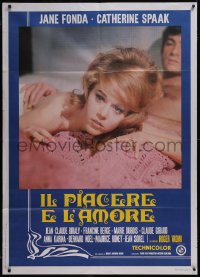 5y0376 LA RONDE Italian 1p R1970s best different art of sexiest near-naked Jane Fonda!