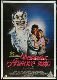 5y0385 MY DEMON LOVER Italian 1p 1987 Scott Valentine, different art by Carla Pitarelli!