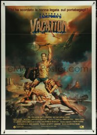 5y0386 NATIONAL LAMPOON'S VACATION Italian 1p 1983 Chevy Chase and cast by Boris Vallejo!