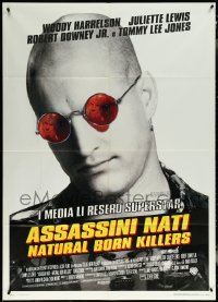 5y0387 NATURAL BORN KILLERS Italian 1p 1994 Oliver Stone cult classic, great c/u of Woody Harrelson!