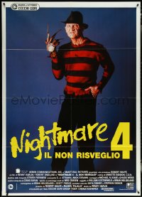 5y0389 NIGHTMARE ON ELM STREET 4 Italian 1p 1989 different image of Robert Englund as Freddy Krueger