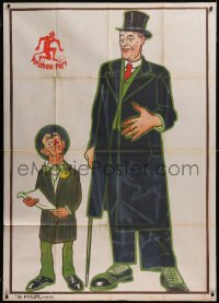 5y0639 POLIDOR'S INTIMATE FRIEND Italian 1p 1913 caricature art of the tiny comedian by giant, rare!