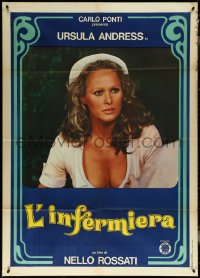 5y0409 SECRETS OF A SENSUOUS NURSE Italian 1p 1976 L'Infermiera, sexy Ursula Andress!