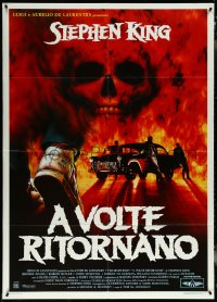 5y0411 SOMETIMES THEY COME BACK Italian 1p 1991 Stephen King, cool art with flaming skull!