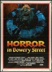 5y0414 STREET TRASH Italian 1p 1988 gruesome image of melting man in toilet, Horror in Bowery Street!