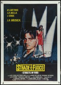 5y0415 STREETS OF FIRE Italian 1p 1984 Walter Hill, completely different art of Michael Pare!