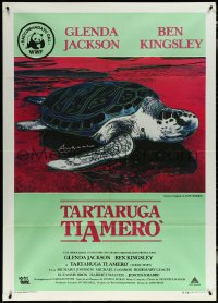 5y0426 TURTLE DIARY Italian 1p 1986 fantastic art of sea turtle on the beach by Andy Warhol!