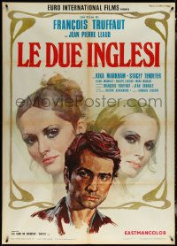 5y0427 TWO ENGLISH GIRLS Italian 1p 1972 Francois Truffaut, Jean-Pierre Leaud, art by Gasparri!