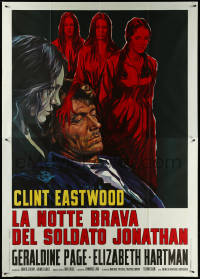 5y0256 BEGUILED Italian 2p 1971 different art of bloody Clint Eastwood & Geraldine Page, Don Siegel