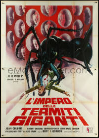 5y0268 EMPIRE OF THE ANTS Italian 2p 1978 H.G. Wells, completely different art of monster attacking!