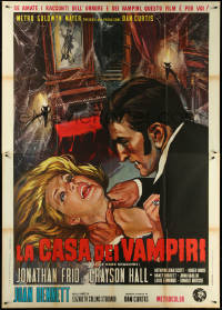 5y0276 HOUSE OF DARK SHADOWS Italian 2p 1971 completely different art of vampire Barnabas Collins!