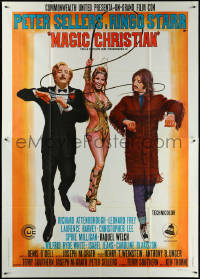 5y0285 MAGIC CHRISTIAN Italian 2p 1971 different art of sexy Raquel Welch, Peter Sellers & Ringo!