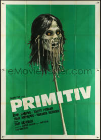 5y0303 PRIMITIVES Italian 2p 1978 Primitif, Indonesian cannibal horror, wild art of impaled head!