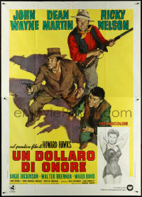 5y0306 RIO BRAVO Italian 2p R1970s John Wayne, Dean Martin, Nelson, Brennan, Dickinson, Ciriello art