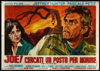 5y0595 FIND A PLACE TO DIE Italian 4p 1968 Jeff Hunter, Piovano spaghetti western art, ultra rare!