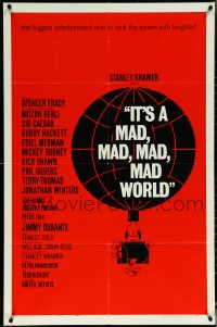 5y1209 IT'S A MAD, MAD, MAD, MAD WORLD style B 1sh 1964 best different Saul Bass-like balloon art!