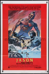 5y1211 JASON & THE ARGONAUTS 1sh R1978 special fx by Ray Harryhausen, Meyer cool art of Talos!